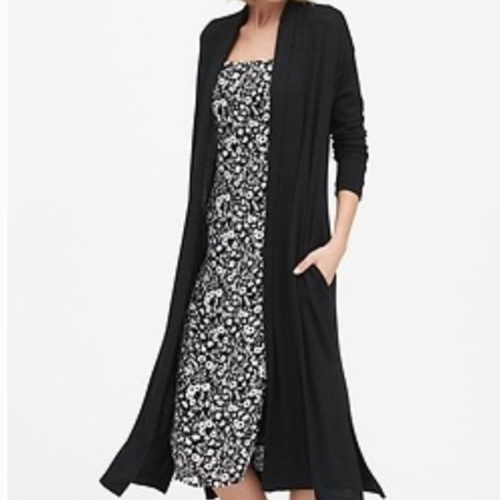 Banana Republic Black Long Cardigan